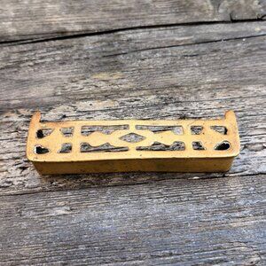 ANTIQUE BRASS MINIATURE FIREPLACE FENDER DOLL HOUSE SIZE SALESMAN SAMPLE